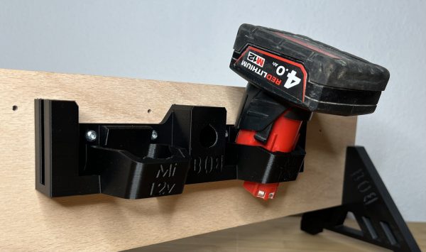 Akku Halter kompatibel mit Milwaukee 12V
